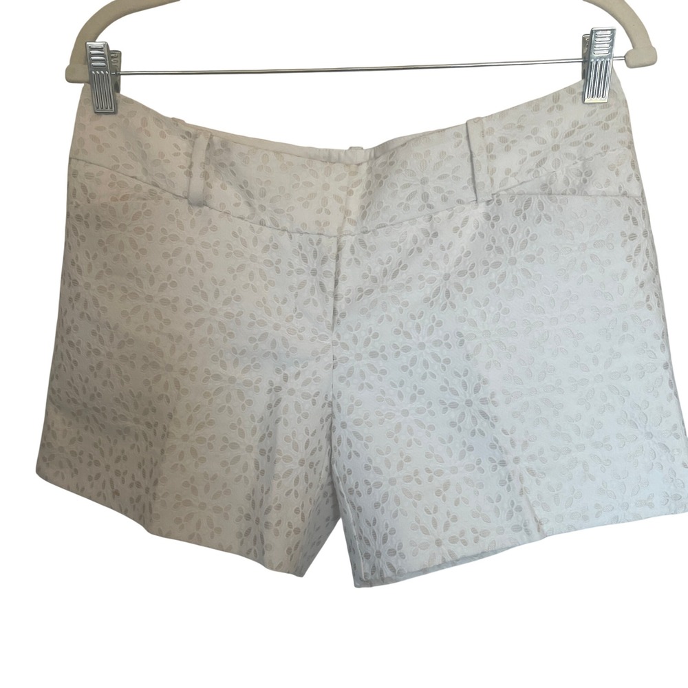 The Limited Womens Y2K‎ Preppy Eyelet Lace Floral Textured Dressy Shorts Size 6